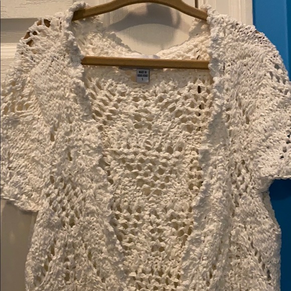 Bebe short sleeved knit tied cardigan w sparkle - Picture 7 of 16